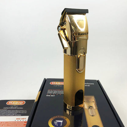 Машинка для стрижки волос MAGIO MG-587, профессиональная электробритва беспроводная, электромашинка