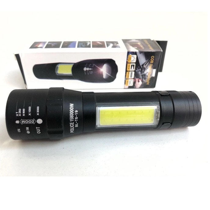 Фонарь карманный с металлическим корпусом Police Bailong BL-T6-19, мощный аккумуляторный лед фонарик