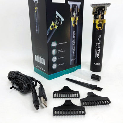 Машинка для стрижки VGR V-082 аккумуляторная беспроводная профессиональная + 3 насадки триммер для волос