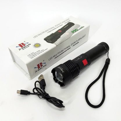 Фонарик светодиодный с аккумулятором X-Balog BL-X72-P90, фонарь ручной мощный, тактичный фонарь