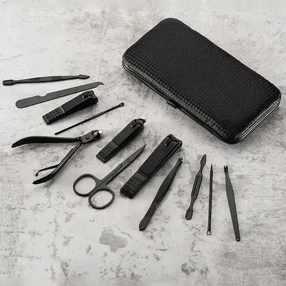 Маникюрный набор для ухода за ногтями, бровями и лицом на 12 предметов, Маникюрные наборы для мужчин