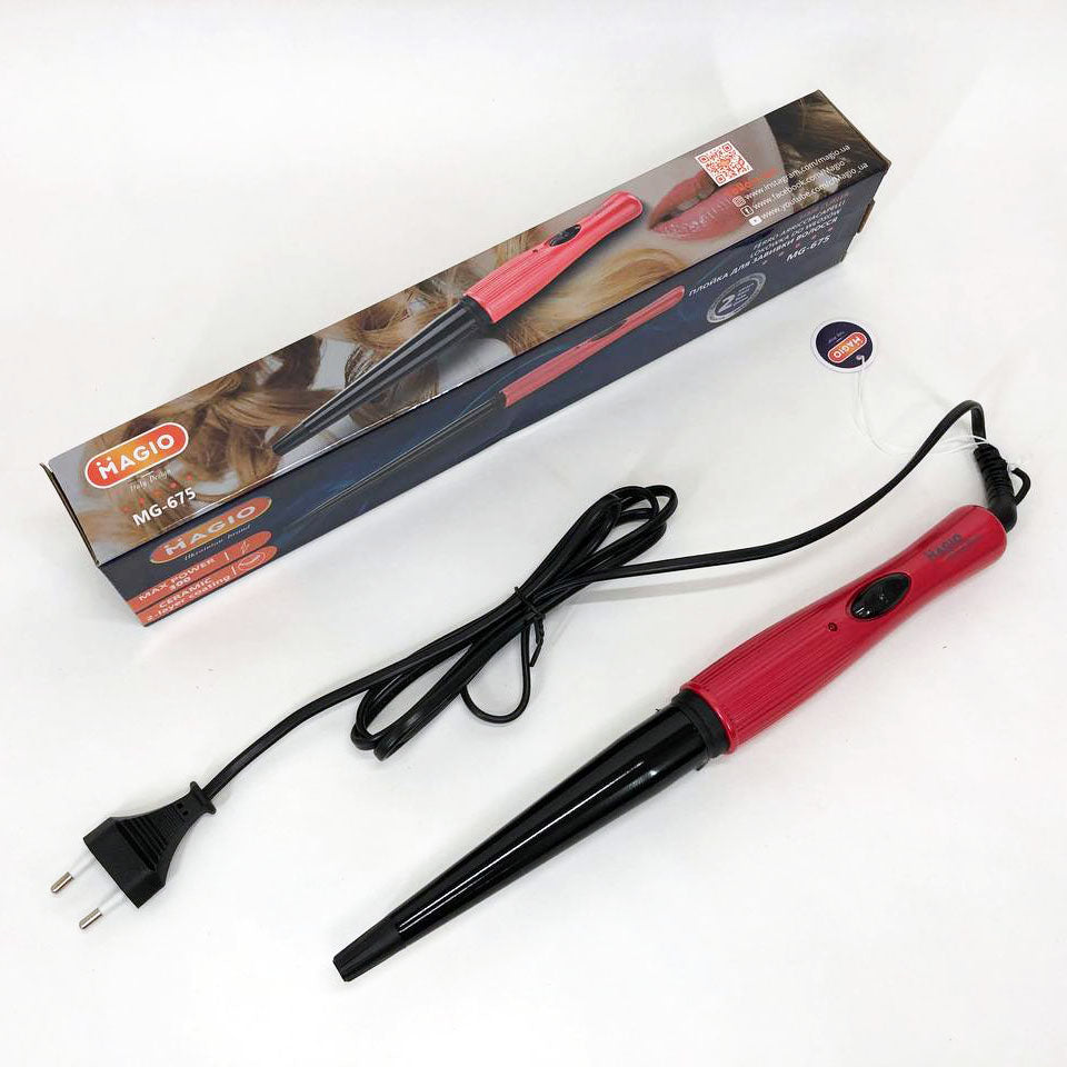 Плойка конусная Magio MG-675, стайлер для завивки, для укладки, плойка спиральная для завивки волос