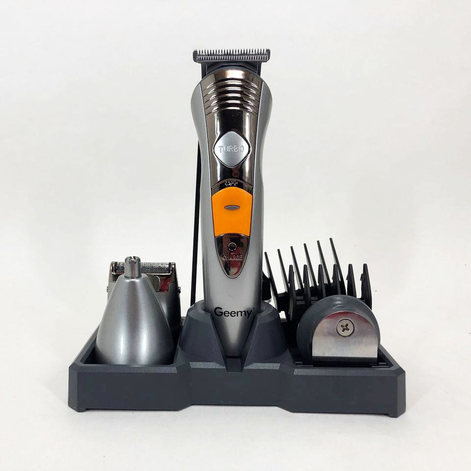 Набор для стрижки Pro Gemei GM-580 триммер 7в1 для стрижки волос, бритья бороды, для носа и ушей, стайлер