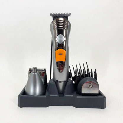 Набор для стрижки Pro Gemei GM-580 триммер 7в1 для стрижки волос, бритья бороды, для носа и ушей, стайлер