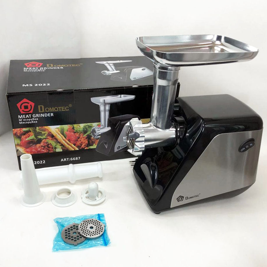 Электрическая мясорубка Domotec MS-2022, электромясорубка для дома, мясорубка для домашней колбасы