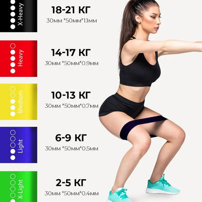 Резинки для фитнеса Fit Simplify GO DO 5 шт, спортивная резинка для тренировок, резина для тренировок