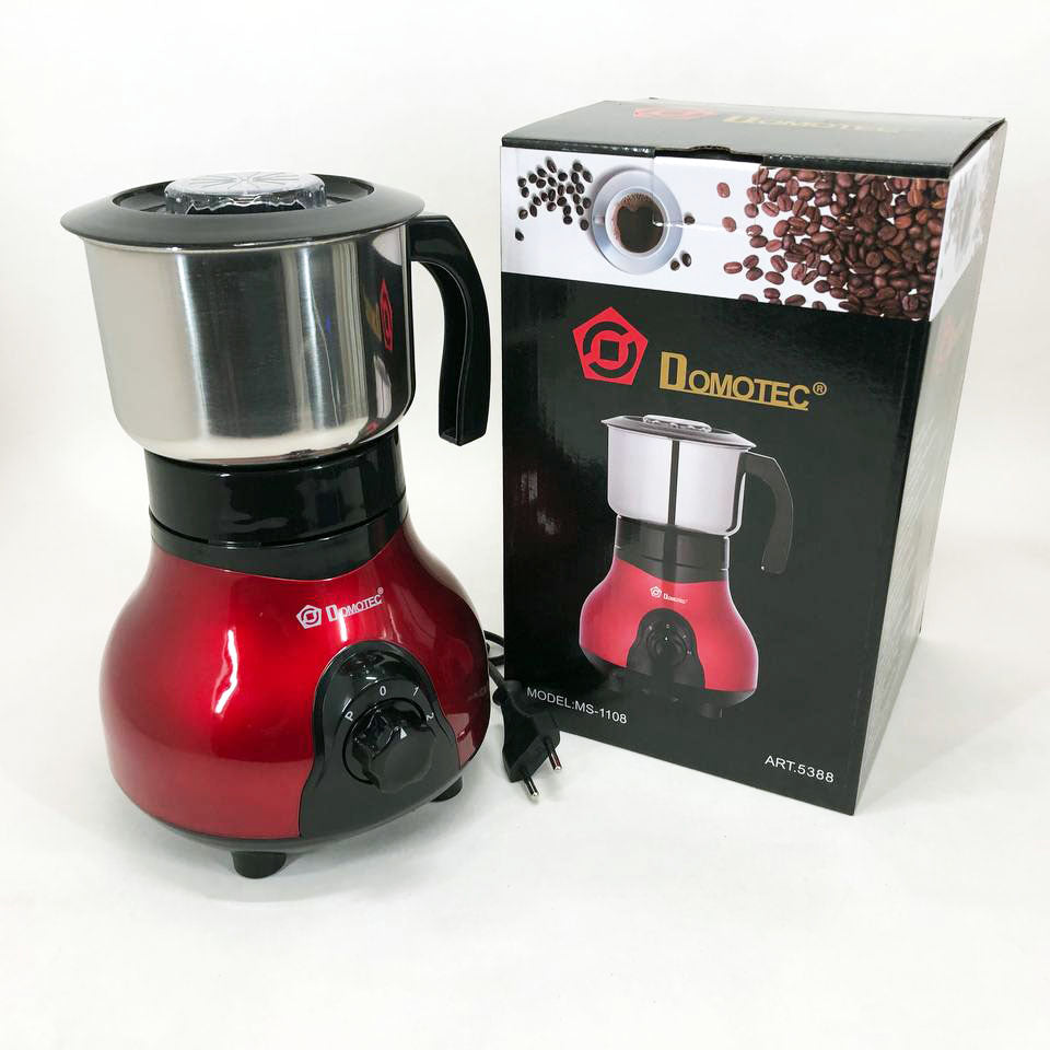 Электрическая кофемолка Domotec MS-1108 600 мл 250 Вт, электрическая кофемолка для турки, роторная кофемолка
