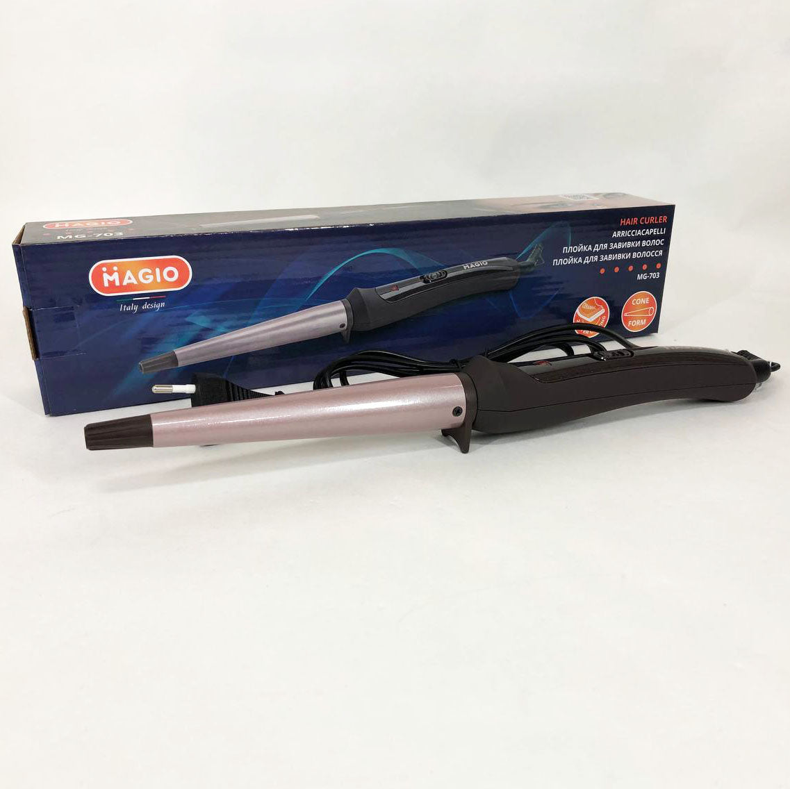 Плойка конусная MAGIO MG-703, Плойка для прикорневого объема, Стайлер для завивки