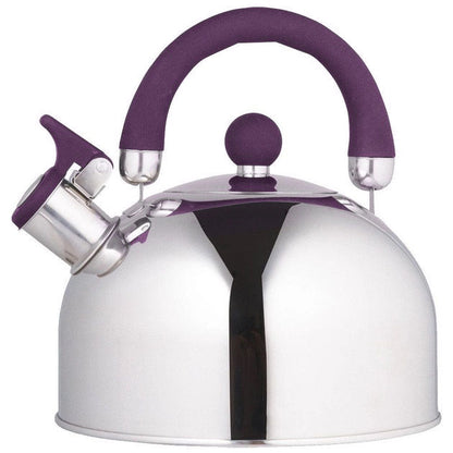Чайник Unique со свистком UN-5302 2.5 л, красивый чайник для газовой плиты. Цвет: фиолетовый
