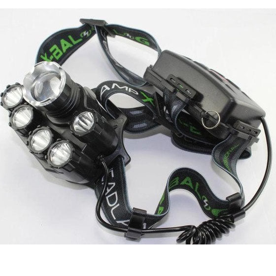 Яркий светодиодный налобный фонарь Bailong Police BL-T78 5 led белый, налобный фонарик с usb зарядкой