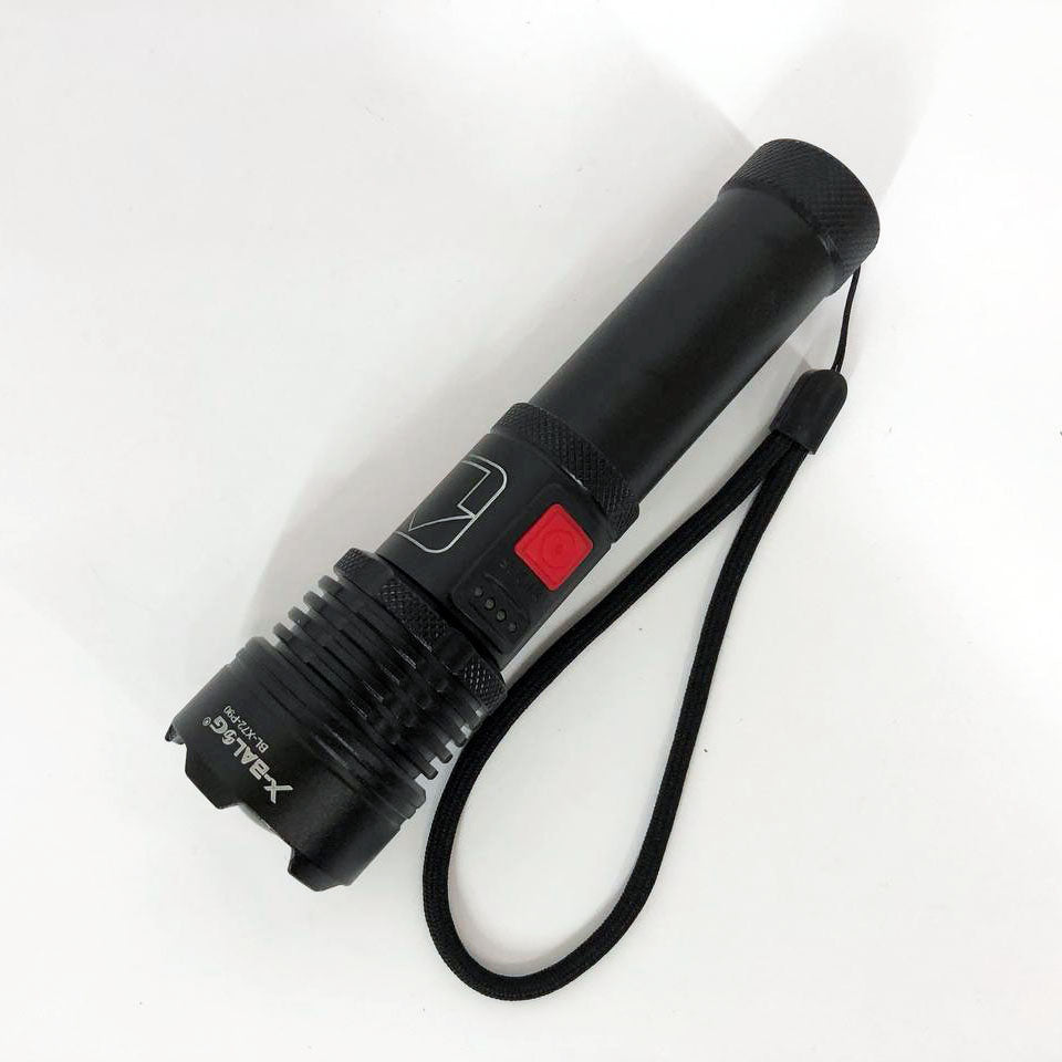 Фонарик светодиодный с аккумулятором X-Balog BL-X72-P90, фонарь ручной мощный, тактичный фонарь