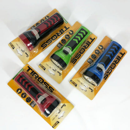 Ліхтарик TIROSS TS-1166, Ліхтарик світлодіодний для туриста, Ліхтарик із зарядкою від мережі. Колір: мікс