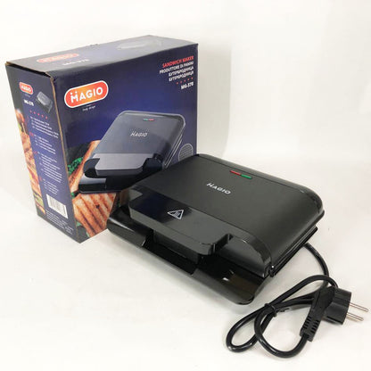 Бутербродница MAGIO MG-378 750 Вт c антипригарным покрытием, Настольный гриль электрический-прижимной