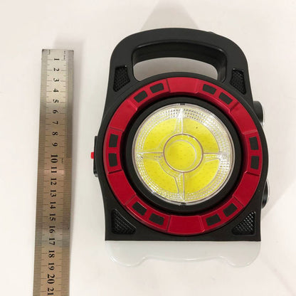 Переносной фонарь прожектор 6678С-3LED+5COB с солнечной панелью и функцией Power Bank, ручной прожектор