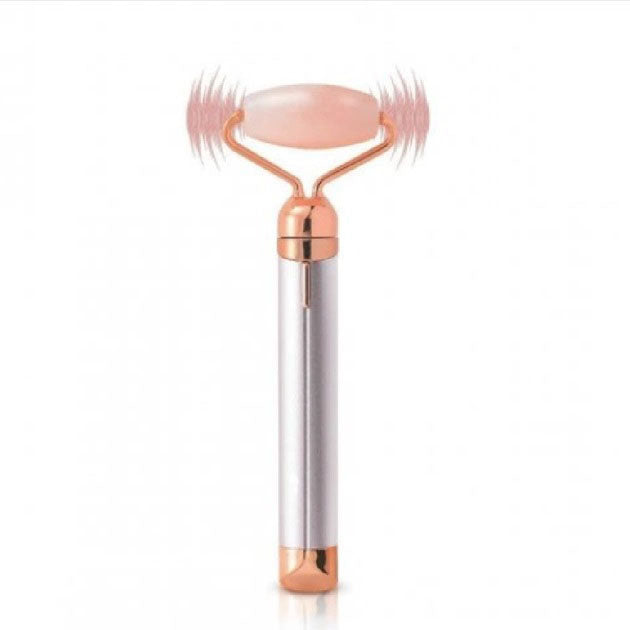 Массажер ролик электрический для лица Facial Roller Massager. Цвет: бежевый