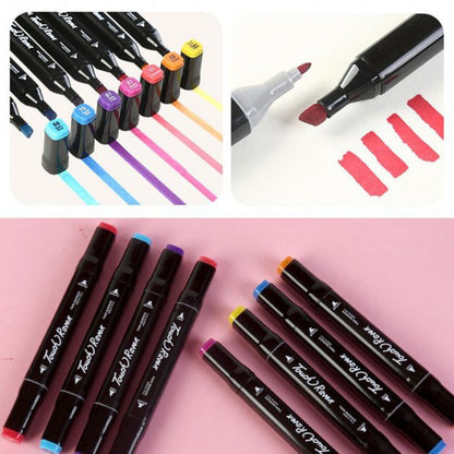 Двусторонние маркеры touch, двусторонние маркеры 80 шт, Професиональные маркеры для графики и живописи