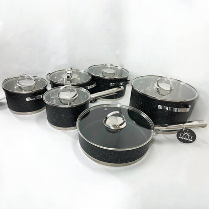 Набор посуды 12 предметов ASTRA A-2512, набор посуды для электрических плит, сборный набор кастрюль