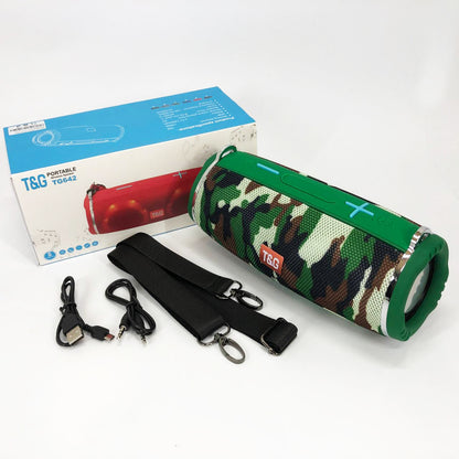 Портативная колонка TG642 с RGB подсветкой и ремешком, колонка для вечеринки. Цвет: камуфляж