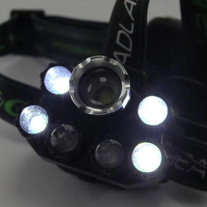 Яркий светодиодный налобный фонарь Bailong Police BL-T78 5 led белый, налобный фонарик с usb зарядкой