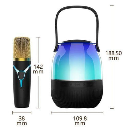 Портативная колонка XM-A68 с RGB подсветкой и микрофоном, Bluetooth микрофон для караоке