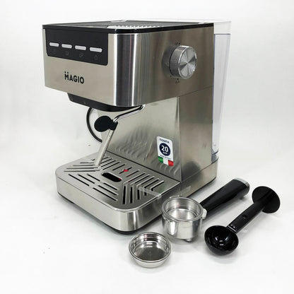 Кофеварка рожковая MAGIO MG-453 960 Вт, кофеварка с возможностью приготовления эспрессо, кофемашина латте