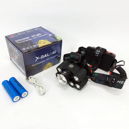 Яркий светодиодный налобный фонарь Bailong Police BL-T78 5 led белый, налобный фонарик с usb зарядкой