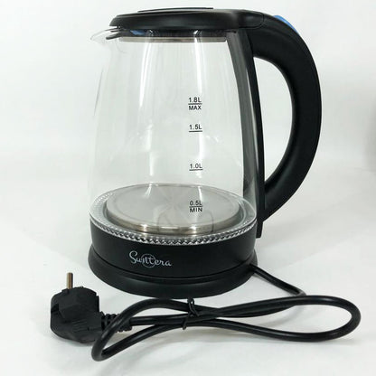 Стеклянные электрические чайники с подсветкой Suntera EKB-322B 1500 Вт чайники с подсветкой. Цвет: черный