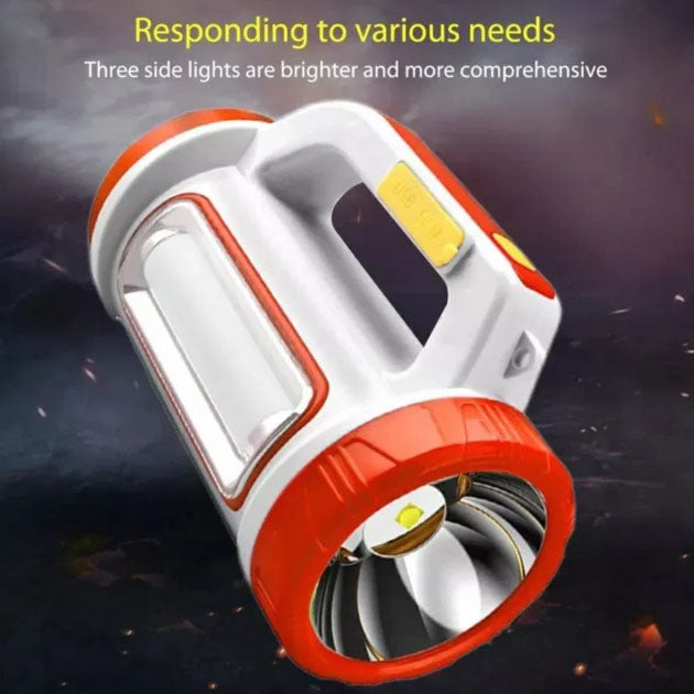 Фонарь переносной кемпинг 6088-LED+COB с функцией PowerBank, фонари для кемпинга camping. Цвет: оранжевый