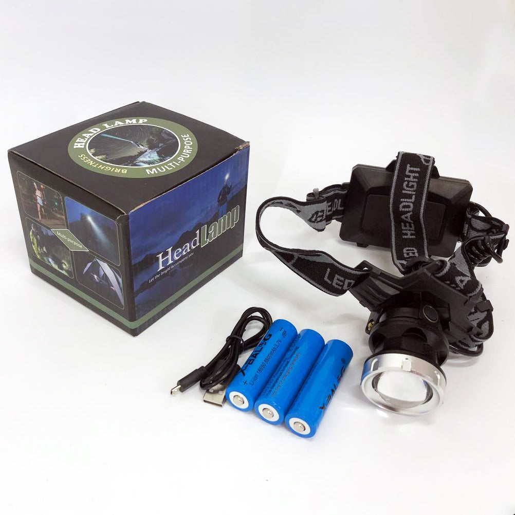 Фонарик на голову Bailong BL-8070-P50, LED налобный аккумуляторный фонарь, фонарь на голову для рыбалки