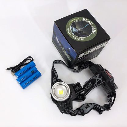 Фонарик на голову Bailong BL-8070-P50, LED налобный аккумуляторный фонарь, фонарь на голову для рыбалки