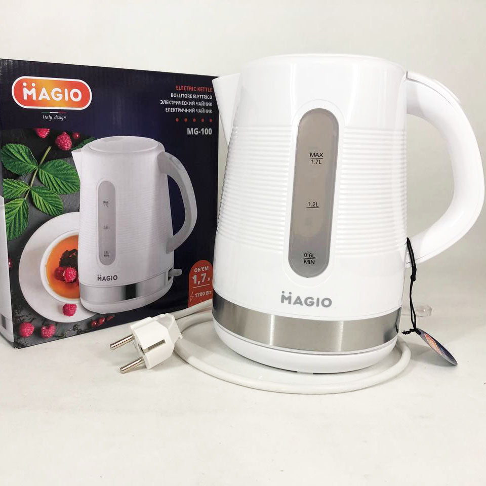 Электрочайник MAGIO MG-100 1.7 л 1700 Вт электронный чайник, чайник дисковый хороший электрический чайник