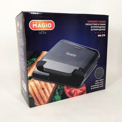 Бутербродница MAGIO MG-378 750 Вт c антипригарным покрытием, Настольный гриль электрический-прижимной