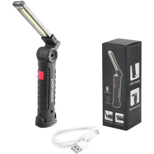 Светодиодный фонарь кемпинг W52 SMD + COB, красный + белый, магнит, крючок, кемпинговый складной фонарь