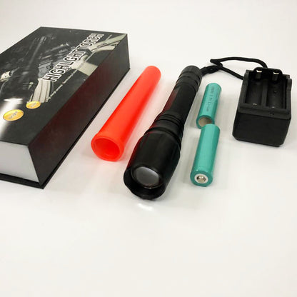 Фонарь ручной с красным диффузором Police 8668-T6, качественный фонарик, мощный ручной фонарик