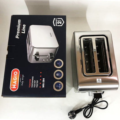 Тостер Magio MG-284 715 Вт, тостер для 2 гренок, электрический горизонтальный тостер, универсальный тостер