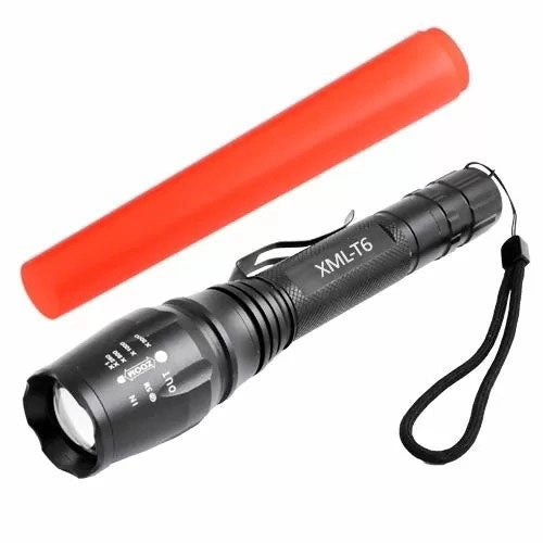 Фонарь ручной с красным диффузором Police 8668-T6, качественный фонарик, мощный ручной фонарик