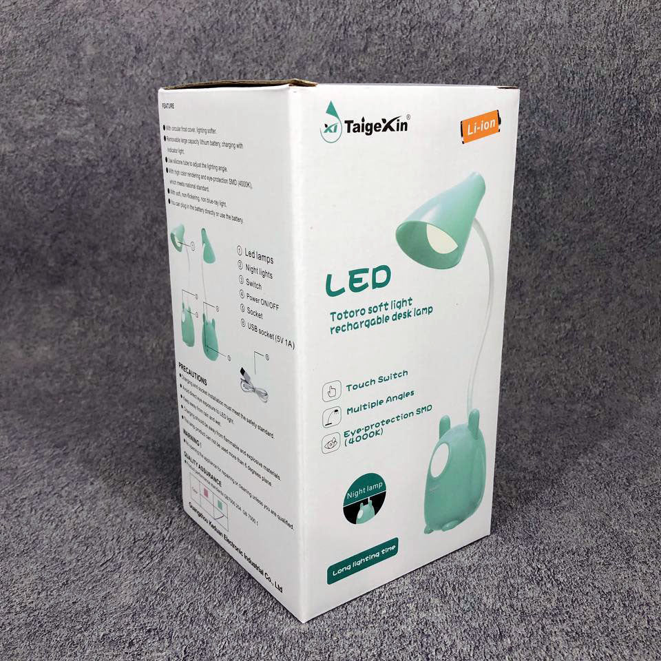 Настольная лампа TaigeXin LED TGX 792, Настольная лампа на гибкой ножке, лампа сенсорная. Цвет: зеленый