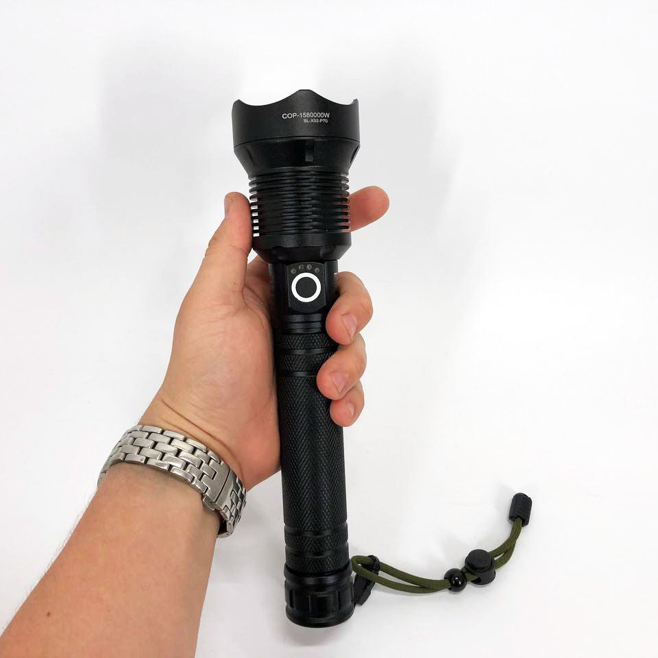 Мощный фонарик аккумуляторный тактический X-Balog BL-X92-P70 с зарядкой от USB, тактичный фонарь