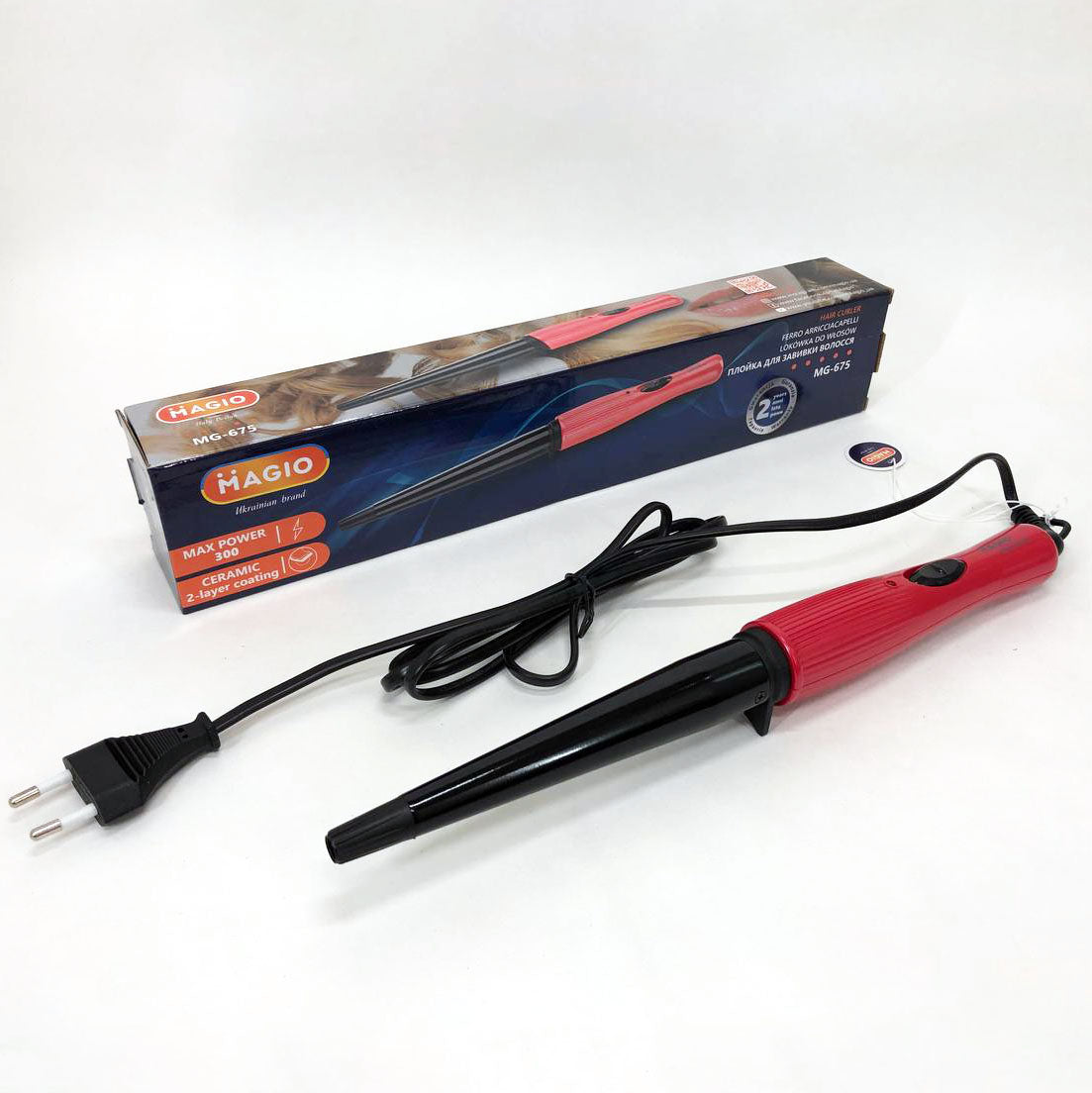 Плойка конусная Magio MG-675, стайлер для завивки, для укладки, плойка спиральная для завивки волос