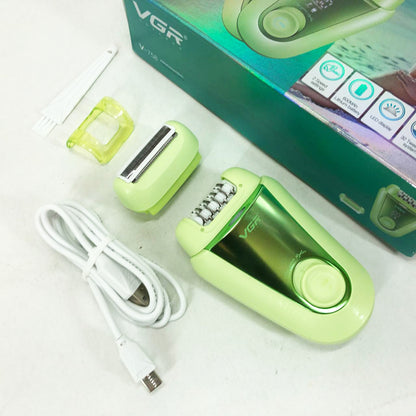 Эпилятор VGR 2 в 1 V-758. Цвет: зеленый