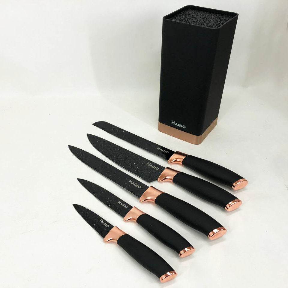 Универсальный кухонный ножевой набор Magio MG-1092 5 шт, набор ножей для кухни, набор кухонных ножей