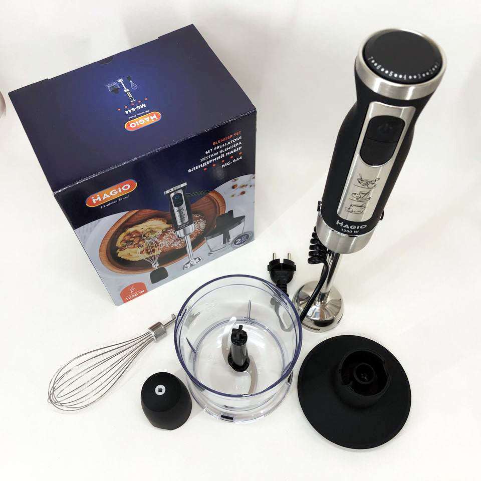 Блендер-измельчитель погружной MAGIO MG-644 1200 Вт, блендер для дома, блендер для кухни, электрический