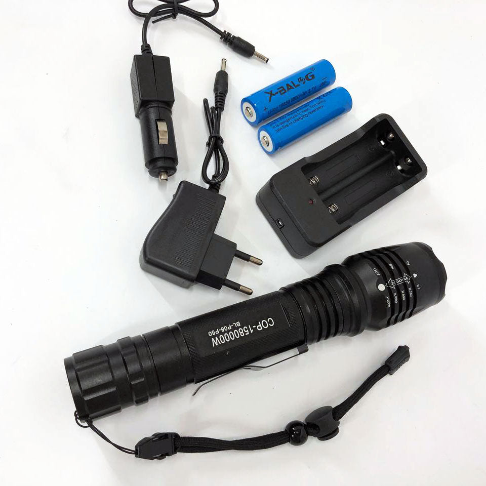 Ручний акумуляторний ліхтар Bailong BL-P08-P50, потужний ручний ліхтарик, ручний ліхтарик led