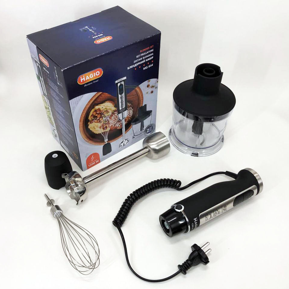 Блендер-измельчитель погружной MAGIO MG-644 1200 Вт, блендер для дома, блендер для кухни, электрический