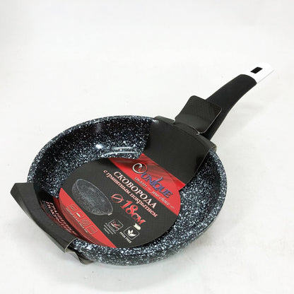 Сковорода с антипригарным покрытием Unique UN-5101 18 см гранит, Сковорода для приготовления на плите