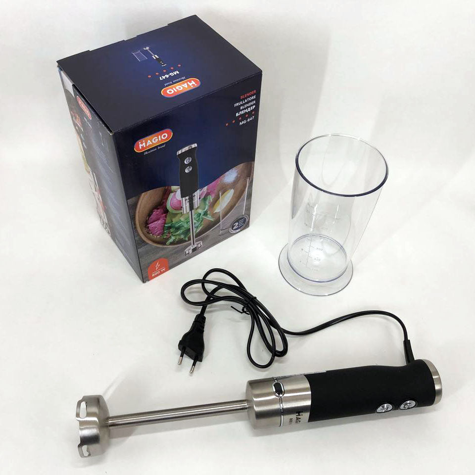 Блендер погружной MAGIO MG-647, мощный блендер, портативный блендер, блендер для дома, блендер для кухни