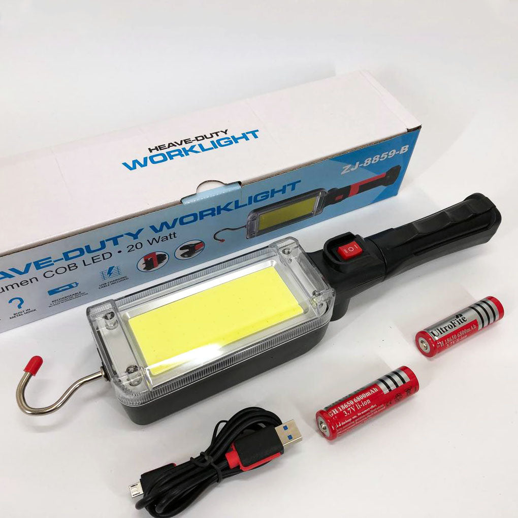 Фонарь кемпинговый ZJ-8859-COB-3 аккумуляторный 18650 х 2, зарядка от micro USB, с магнитом и крючком