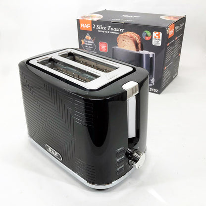 Тостер RAF R.2102, 900 Вт, 2 широких слота, функция размораживания и подогрева