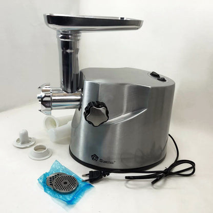 Профессиональная мясорубка DOMOTEC MS-2021S из нержавеющей стали 3000 Вт, мясорубка электрическая металл