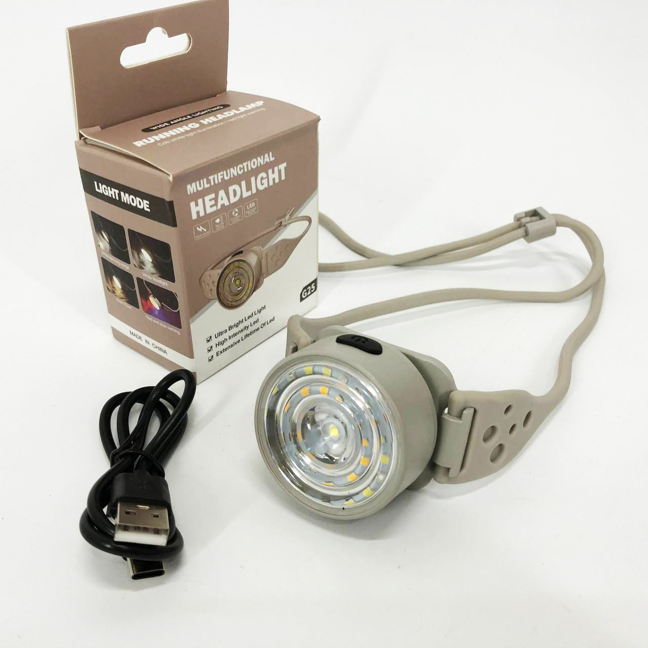 Фонарь налобный G25-XPG+30SMD(white+yellow+red-blue), Мощный фонарь на голову, фонарь для автомеханика